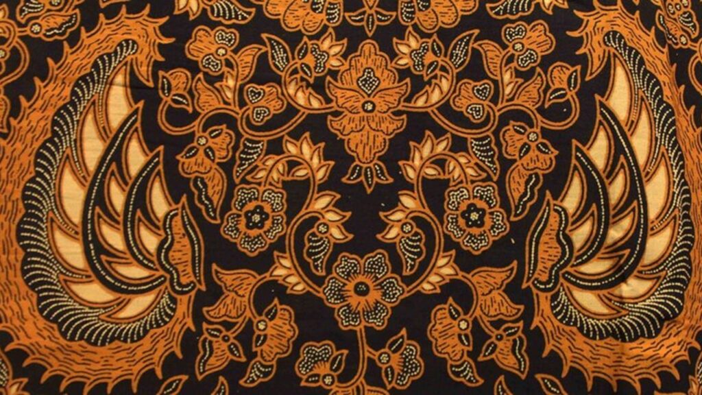 Indonesian Traditional Batik Fabric Design